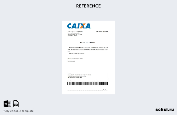 цифровая загрузка шаблона справки о закрытии Caixabank в Бразилии